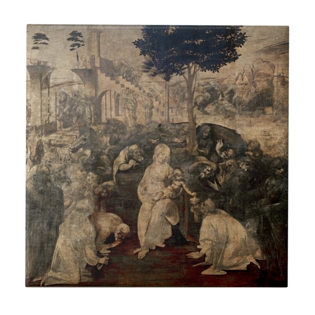 Leonardo da Vinci's Timeles Adoration of the Magi Tile (Front)