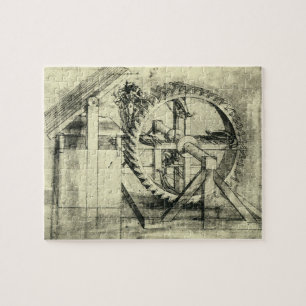 Leonardo da Vinci's Treadmill Powered Crossbow Jigsaw Puzzle