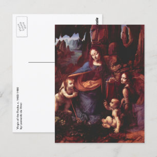 Leonardo da Vinci's Virgin (Madonna) of the Rocks Postcard