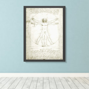 Leonardo da Vinci's Vitruvian Man Canvas Print