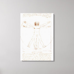 Leonardo da Vinci's Vitruvian Man (circa 1492) Canvas Print