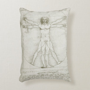 Leonardo da Vinci's Vitruvian Man Decorative Cushion