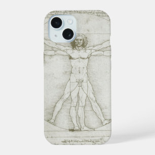 Leonardo da Vinci's Vitruvian Man iPhone 15 Case