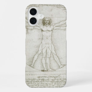 Leonardo da Vinci's Vitruvian Man iPhone 16 Plus Case