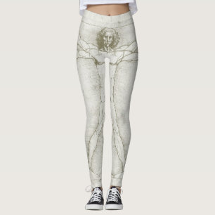 Leonardo da Vinci's Vitruvian Man Leggings