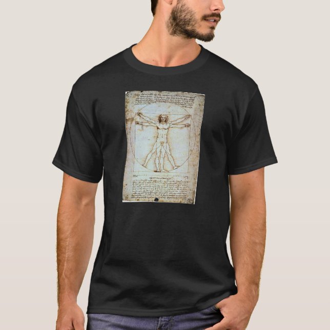 Leonardo Da Vinci's Vitruvian Man T-Shirt (Front)