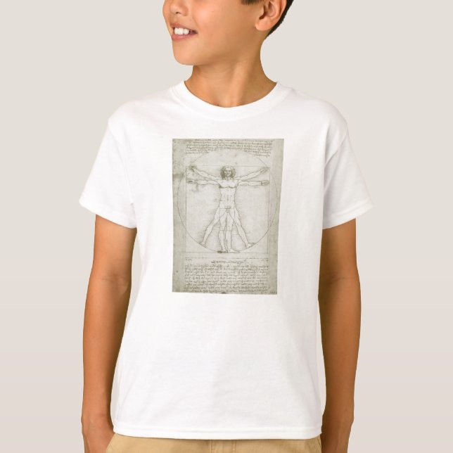 Leonardo da Vinci's Vitruvian Man T-Shirt (Front)