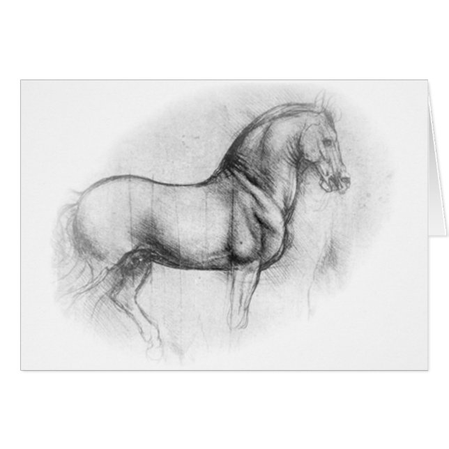 Leonardo DaVinci Horse card (Front Horizontal)