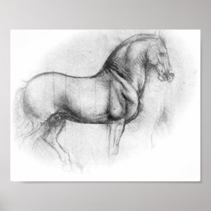 Leonardo DaVinci Horse poster
