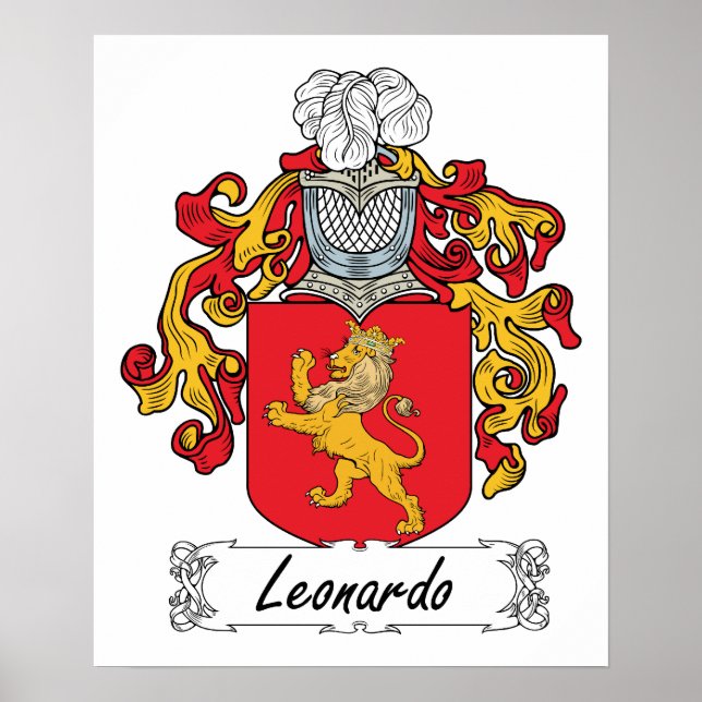 Leonardo Family Crest Poster (Front)