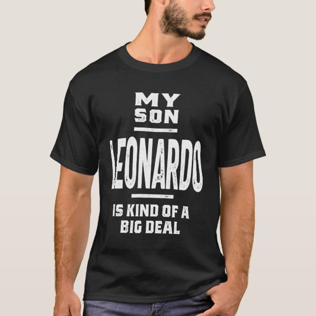 Leonardo Personalised Name Birthday Gift T-Shirt (Front)