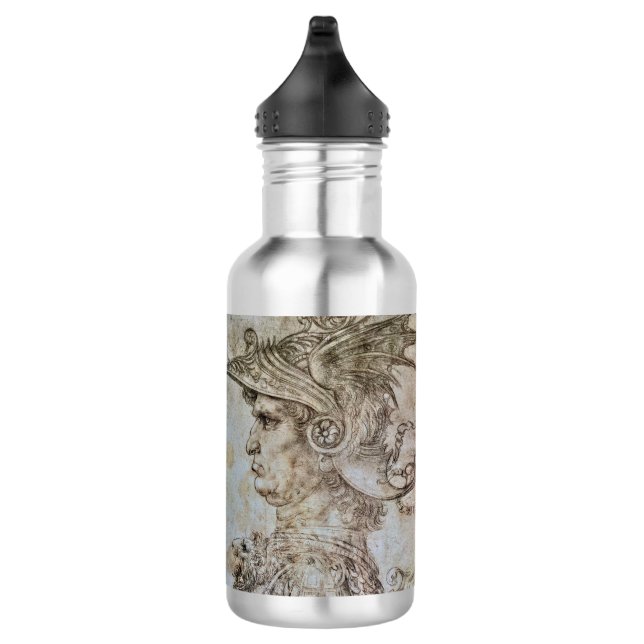 Leonardo’s Helmeted Warrior  532 Ml Water Bottle (Right)