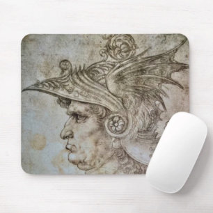 Leonardo’s Helmeted Warrior  Mouse Pad