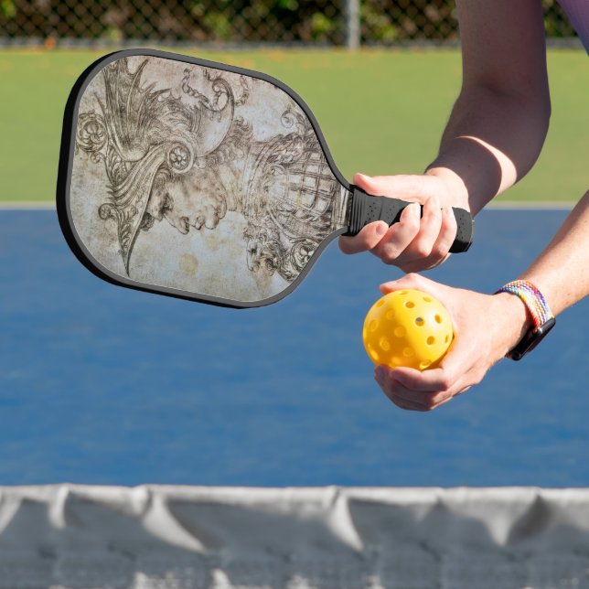 Leonardo’s Helmeted Warrior Pickleball Paddle (Insitu)