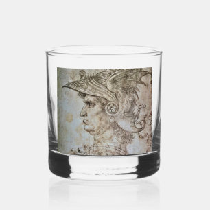 Leonardo’s Helmeted Warrior Whiskey Glass