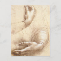 Leonardo-Study-of-hands Postcard