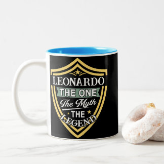 Leonardo The One The Myth The Legend Two-Tone Coffee Mug
