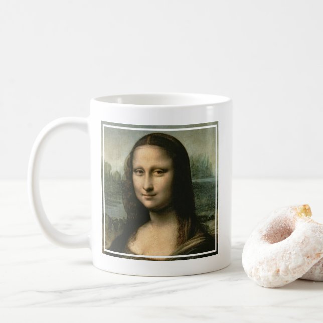 Leonardo Vinci | Mona Lisa, c.1503-6 Coffee Mug (With Donut)