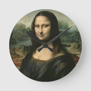 Leonardo Vinci Mona Lisa, c.1503-6 Round Clock