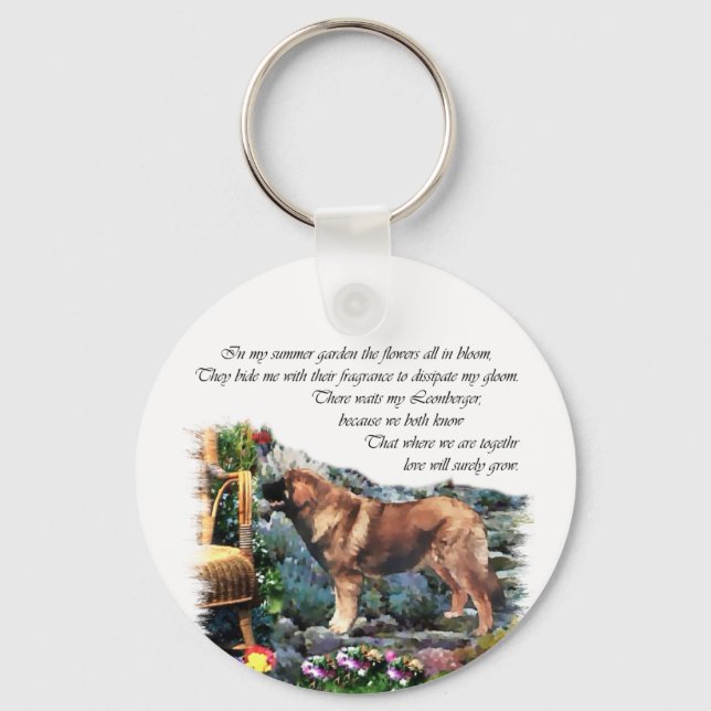 Leonberger Art Gifts Key Ring (Front)