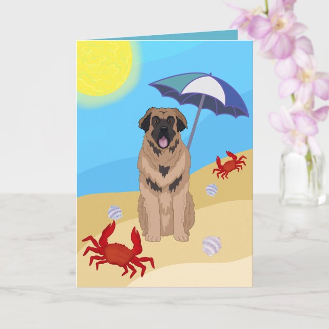Leonberger Beach Postcard (Orchid)