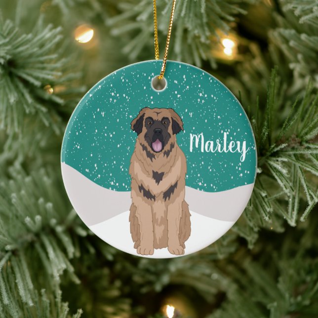  Leonberger Christmas  Ceramic Ornament (Tree)