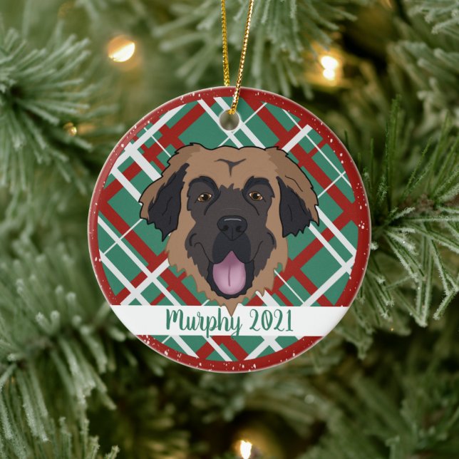 Leonberger Christmas Ceramic Tree Decoration (Tree)