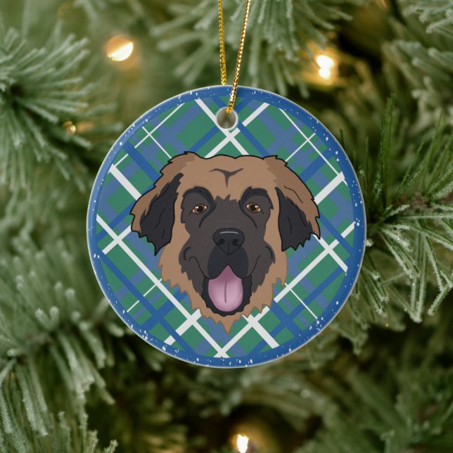Leonberger Christmas  Ceramic Tree Decoration (Tree)
