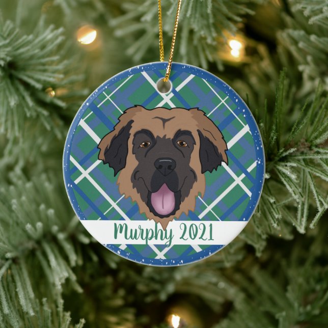 Leonberger Christmas Ceramic Tree Decoration (Tree)