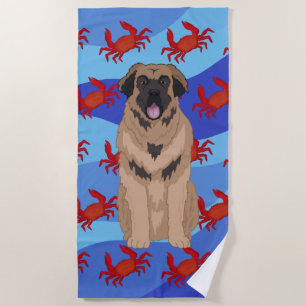 Leonberger Crabs Beach Towel