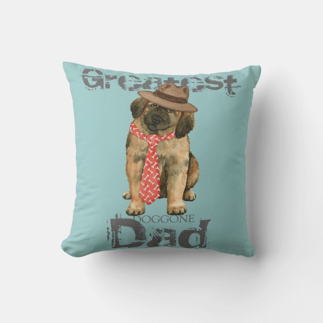 Leonberger Dad Cushion (Front)