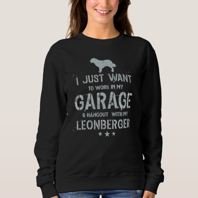 Leonberger Dad Garage Men Hang Sweatshirt (Front)