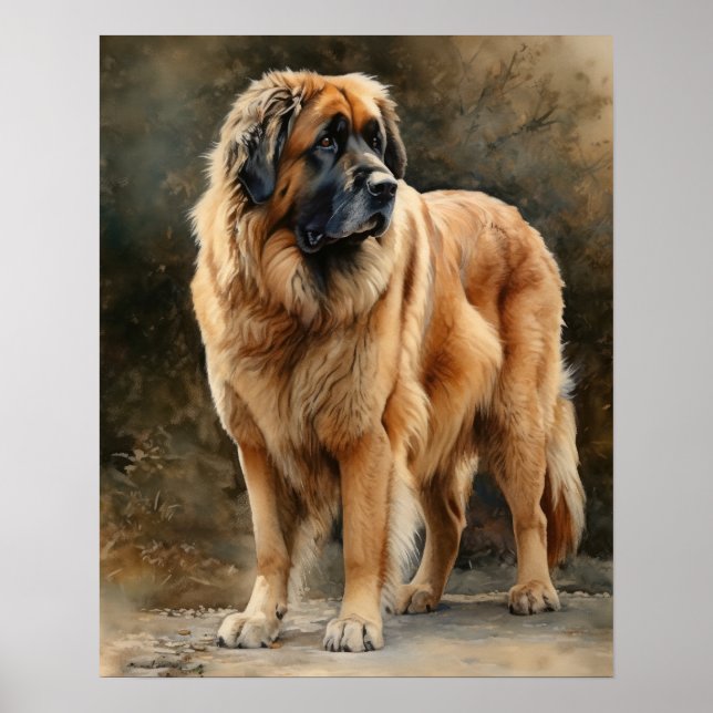 Leonberger Dog Art Print Poster (Front)