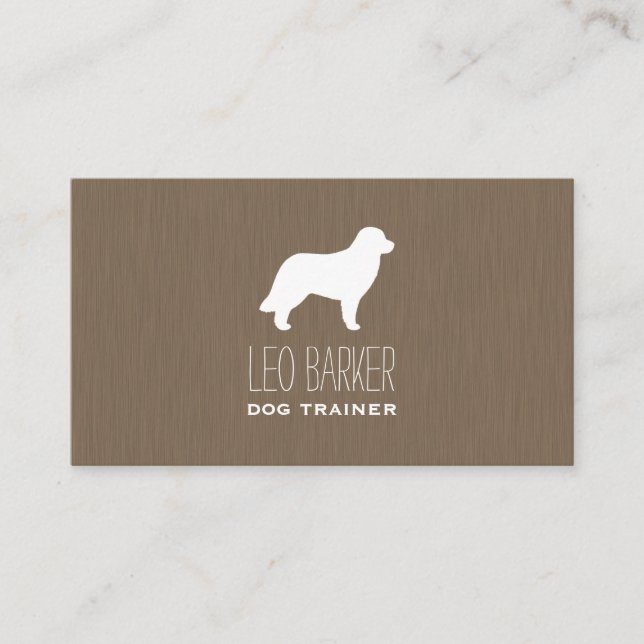 Leonberger Dog Breed Silhouette Business Card (Front)