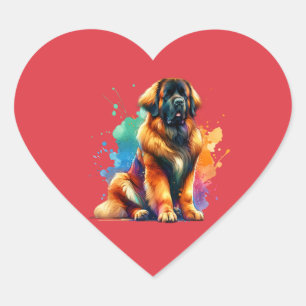 Leonberger Dog Heart Sticker