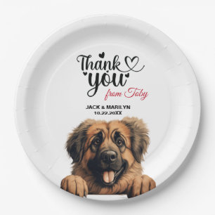 Leonberger Dog Paper Plate
