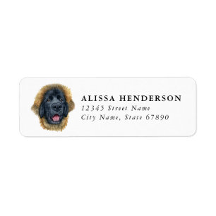 Leonberger Dog Return Address Labels