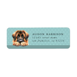 Leonberger Dog Return Address Labels