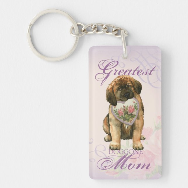 Leonberger Heart Mum Key Ring (Front)