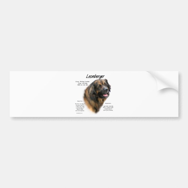 Leonberger History Design Bumper Sticker (Front)