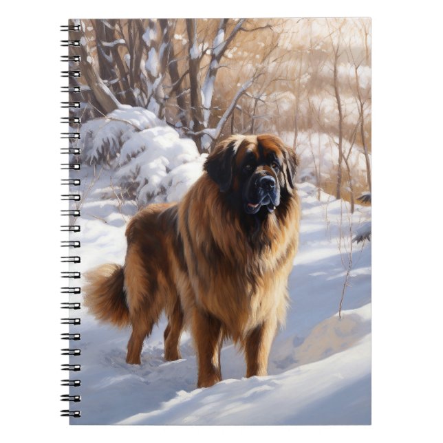 Leonberger Let It Snow Christmas Notebook (Front)