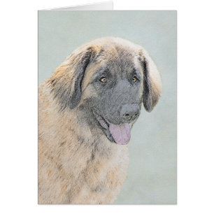 Leonberger Painting - Cute Original Dog Art
