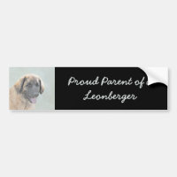 Leonberger Painting - Cute Original Dog Art