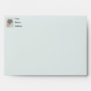 Leonberger Painting - Cute Original Dog Art Envelope