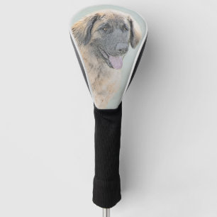 Leonberger Painting - Cute Original Dog Art Golf Head Cover