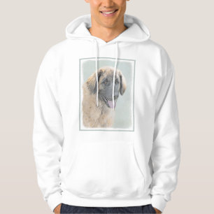Leonberger Painting - Cute Original Dog Art Hoodie