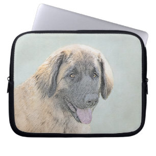 Leonberger Painting - Cute Original Dog Art Laptop Sleeve