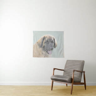 Leonberger Painting - Cute Original Dog Art Tapestry