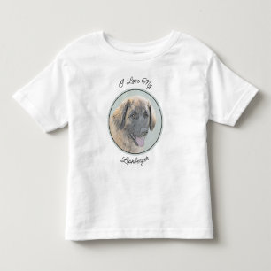 Leonberger Painting - Cute Original Dog Art Toddler T-Shirt