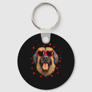 Leonberger Valentine Heart Cute Dog Lovers Key Ring